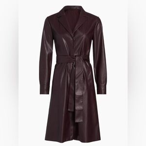 Elegant Kobi Halperin Women's Faux Leather Dress/Coat - Deep Brown Small NWT